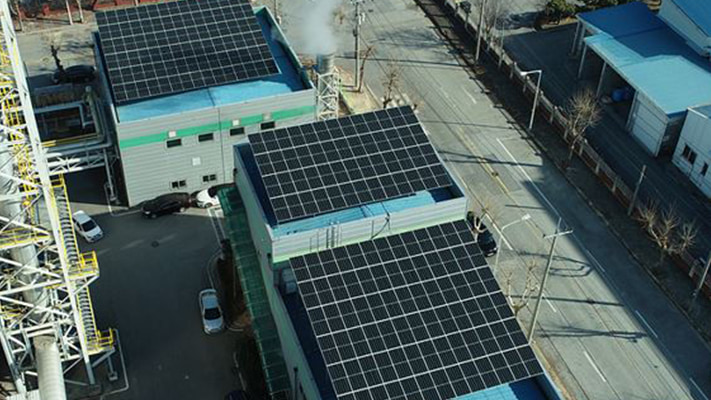 익산 루프탑 태양광발전소 (100kW) (루프탑 태양광) - 솔라플레이 시공실적